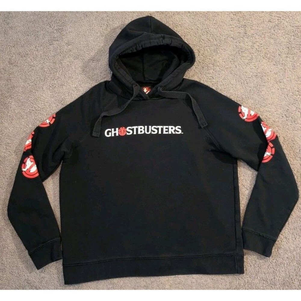Rare Element X Ghostbusters Pullover Black Hoodie… - image 1